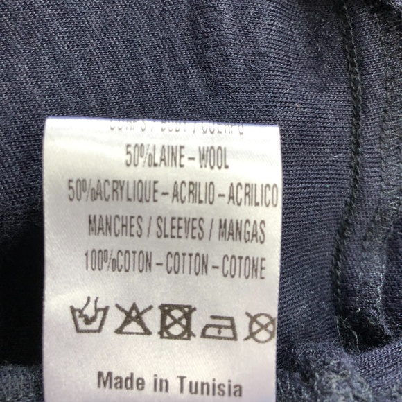 Sandro wool blend navy blue lace beaded sweater Dress European Sz 1 (US Sz S) - Picture 10 of 10